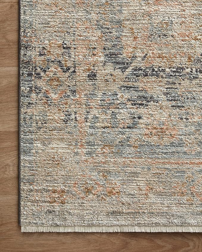 Loloi Jean Stoffer Katherine Collection KES-02 Ocean/Coral 11'-6'' x 15'-7'', .25" Pile Height, Area Rug