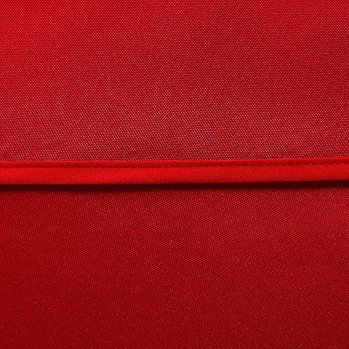 LUSHVIDA Rectangle Outdoor Tablecloth with Umbrella Hole and Zipper, 60x102 Inch Red, Washable Waterproof Table Cloth Spill Proof Wrinkle Free Table Cover for Patio Spring Summer Picnic BBQS