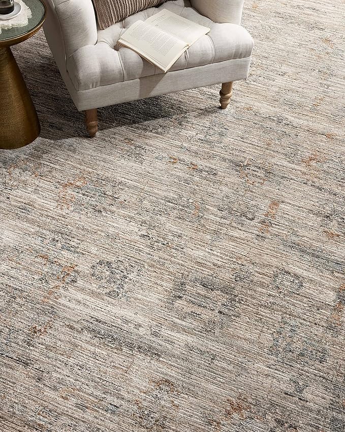 Loloi Jean Stoffer Katherine Collection KES-04 Pebble/Ocean 3'-6" x 5'-6", .25" Pile Height, Accent Rug