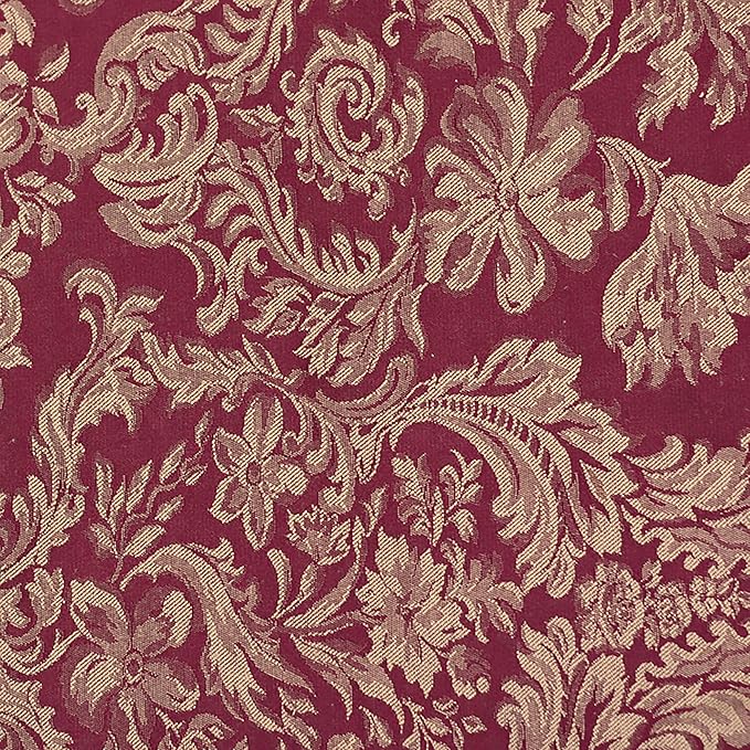Ultimate Textile -3 Pack- Miranda 60 x 144-Inch Rectangular Damask Tablecloth - Jacquard Weave, Bordeaux