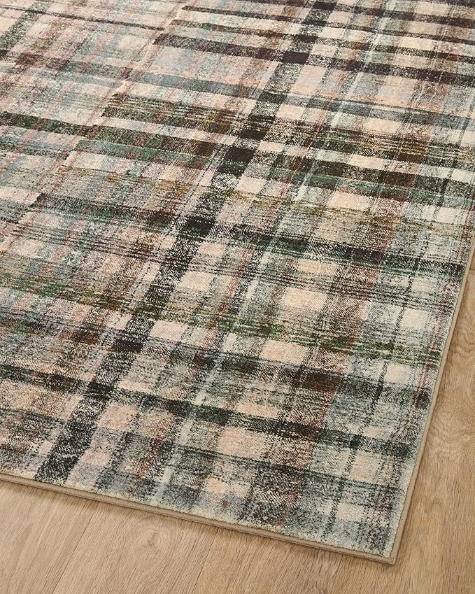 Loloi Chris Loves Julia Humphrey Collection HUM-03 Forest/Multi 3'-6'' x 5'-6'', .38" Pile Height, Accent Rug feat. CloudPile