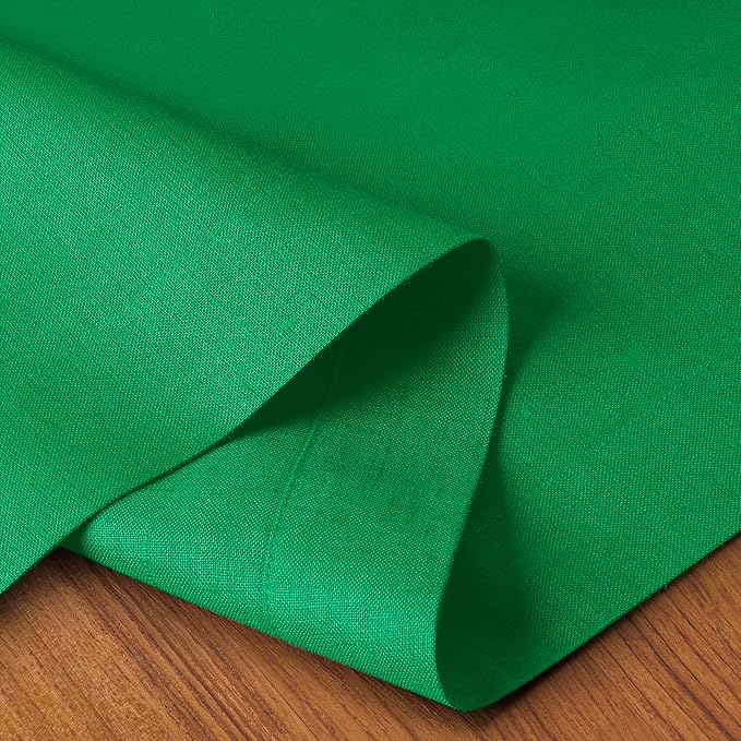 D'Moksha Homes Linen Kelly Green Table Runner 120 Inches Long - 100% Pure Linen Dining Table Runner 14 x 120 Inch for Winter, Christmas, Holiday - Machine Washable