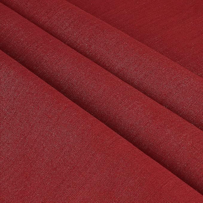 D'Moksha Homes Red Linen Tablecloth for Rectangle Tables 60 x 84 Inch - Classic Hemstitch 100% Pure Linen Red Table Cloth - Machine Washable Dining Tablecloth for Thanksgiving, Christmas, Holiday