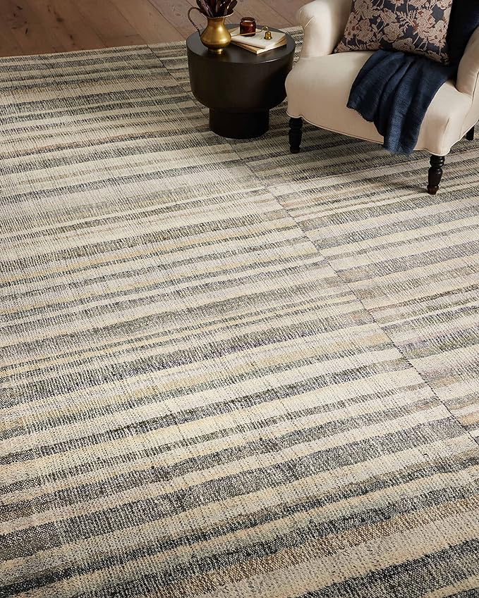 Loloi Chris Loves Julia Humphrey Collection HUM-01 Natural/Moss 7'-3'' x 9'-3'' .38" Pile Height, Area Rug feat. CloudPile