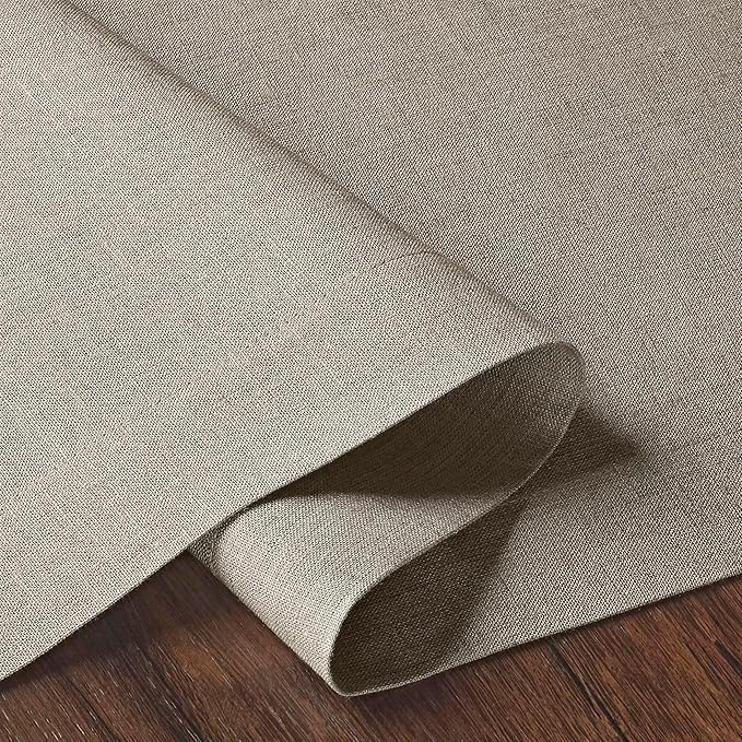 D'Moksha Homes Linen Natural Table Runner 72 Inches Long - 100% Pure Linen 14 x 72 Inch Table Runner for Dining, Fall, Thanksgiving, Christmas, Holiday - Machine Washable