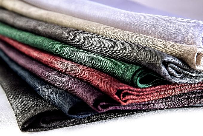 Solino Home Navy Blue Linen Napkins Set of 6-100% Pure Linen Dinner Napkins 20 x 20 Inch for Christmas, Holiday, Winter, New Year - Fete