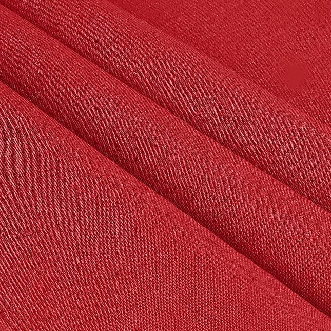 D'Moksha Homes Bright Red Linen Tablecloth 54 x 72 Inch - 100% Pure Linen Tablecloth for Rectangle Tables - Machine Washable Table Cloth for Fall, Thanksgiving, Christmas, Holiday