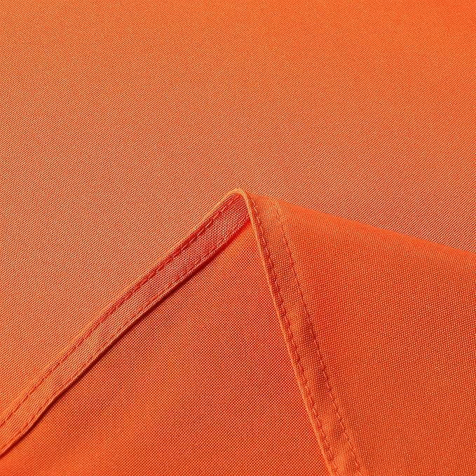 sancua Rectangle Tablecloth - 60 x 84 Inch - Stain and Wrinkle Resistant Washable Polyester Table Cloth, Decorative Fabric Table Cover for Dining Tables, Buffet Parties and Camping, Orange