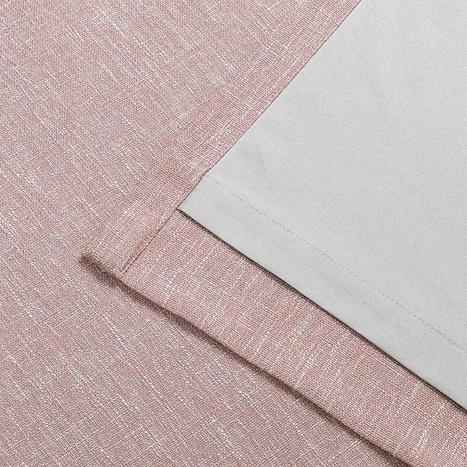 Vision Home Pink Total Blackout Curtains Pinch Pleated Room Darkening Window Panels 63 inch for Girls Bedroom Living Room Thermal Insulated Pinch Pleat Pink Drapes with Hooks Back Tab 40" Wx63 Lx2