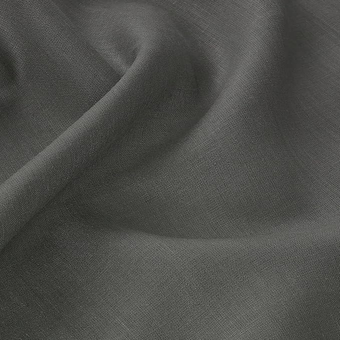 D'Moksha Homes Linen Tablecloth 60 x 120 Inch - 100% Pure Linen Charcoal Grey Table Cloth for Rectangle Tables - Machine Washable Cloth Tablecloth for Fall, Thanksgiving, Holiday
