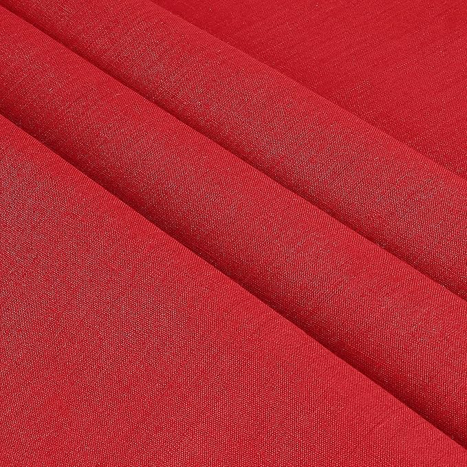 D'Moksha Homes Linen Tablecloth 60 x 120 Inch - 100% Pure Linen Bright Red Table Cloth for Rectangle Tables - Machine Washable Cloth Tablecloth for Fall, Thanksgiving, Christmas, Holiday