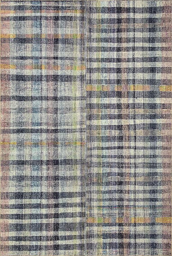 Loloi Chris Loves Julia Humphrey Collection HUM-04 Plum/Multi 7'-3'' x 9'-3'' .38" Pile Height, Area Rug feat. CloudPile
