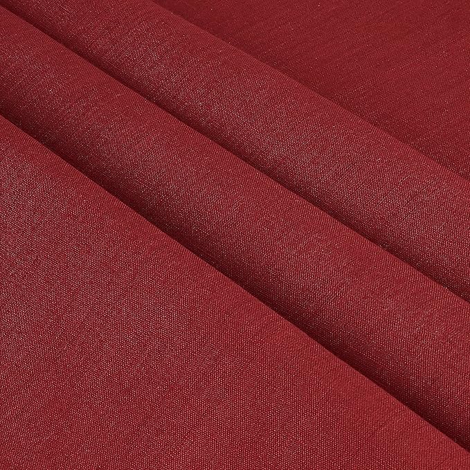 D'Moksha Homes Red Linen Tablecloth for Rectangle Tables 60 x 132 Inch - 100% Pure Linen Red Table Cloth - Classic Hemstitch, Machine Washable Dining Tablecloth for Thanksgiving, Christmas, Holiday