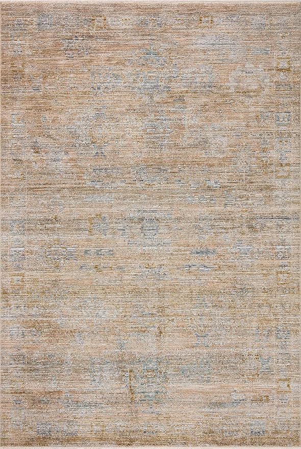 Loloi Jean Stoffer Katherine Collection KES-04 Copper/Steel 5'-3'' x 5'-3'', .25" Pile Height, Round Accent Rug