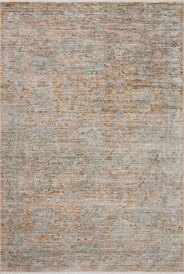 Loloi Jean Stoffer Katherine Collection KES-02 Terracotta/Smoke 2'-7'' x 10'-0'', .25" Pile Height, Runner Rug