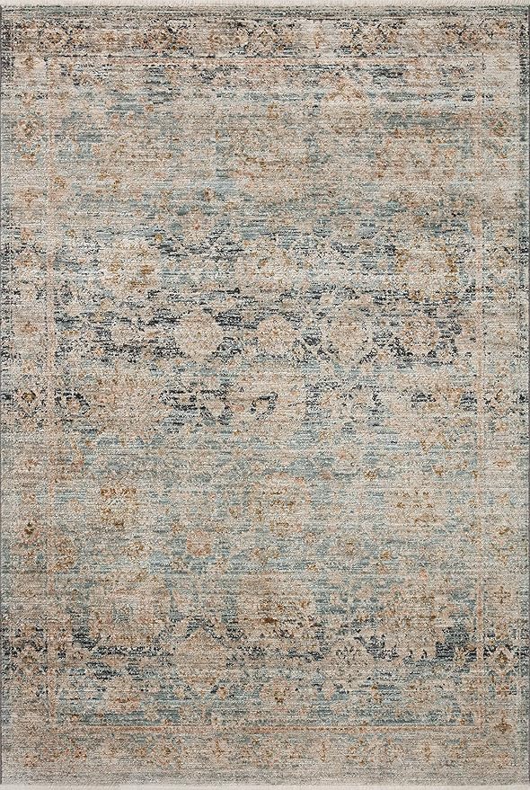 Loloi Jean Stoffer Katherine Collection KES-02 Ocean/Coral 11'-6'' x 15'-7'', .25" Pile Height, Area Rug