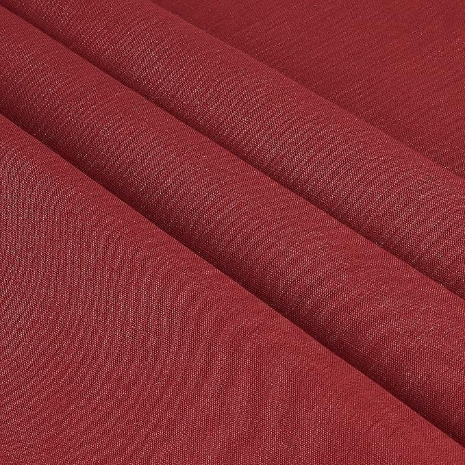 D'Moksha Homes Red Linen Tablecloth 60 x 108 Inch - 100% Pure Linen Red Table Cloth for Rectangle Tables - Classic Hemstitch, Machine Washable Tablecloth for Fall, Thanksgiving, Christmas, Holiday