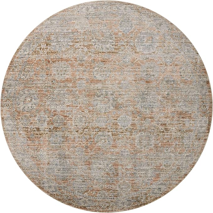 Loloi Jean Stoffer Katherine Collection KES-02 Terracotta/Smoke 2'-7'' x 10'-0'', .25" Pile Height, Runner Rug